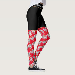 Polen & Eagle, Polska Flagga mode /sport fläkt Leggings