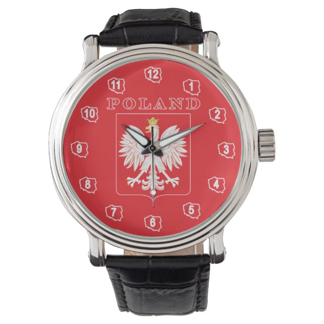 Polen Eagle Red Shield Armbandsur (Framsida)