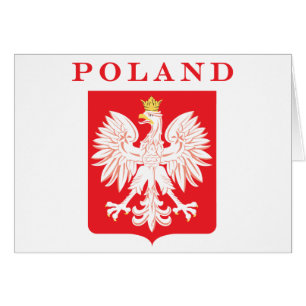 Polen Eagle Red Shield Hälsningskort