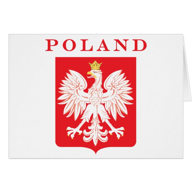 Polen Eagle Red Shield Hälsningskort (Framsidan Horizontal)