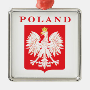 Polen Eagle Red Shield Julgransprydnad Metall