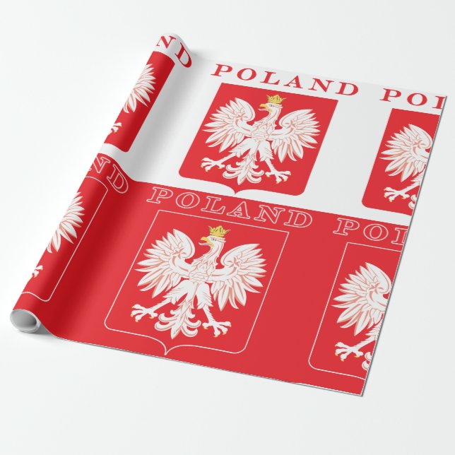 Polen Eagle Red Shield Presentpapper (Utrullad)