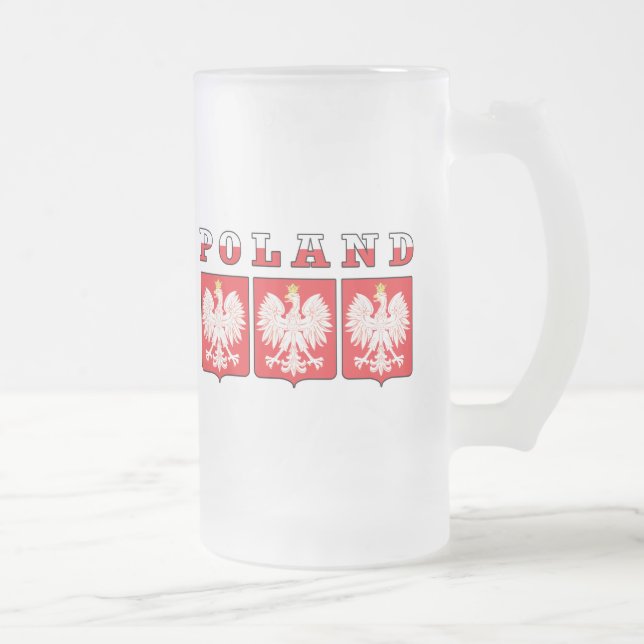 Polen Eagle Shields Frostat Ölglas (Höger)