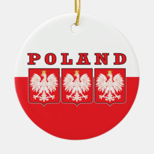 Polen Eagle Shields Julgransprydnad Keramik
