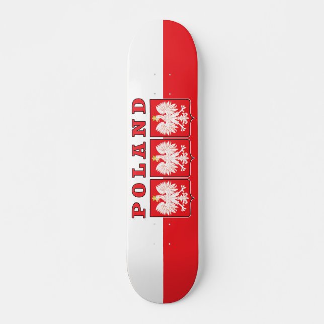 Polen Eagle Shields Mini Skateboard Bräda 18,5 Cm (Framsida)