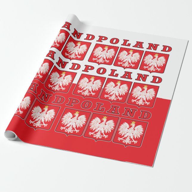 Polen Eagle Shields Presentpapper (Utrullad)