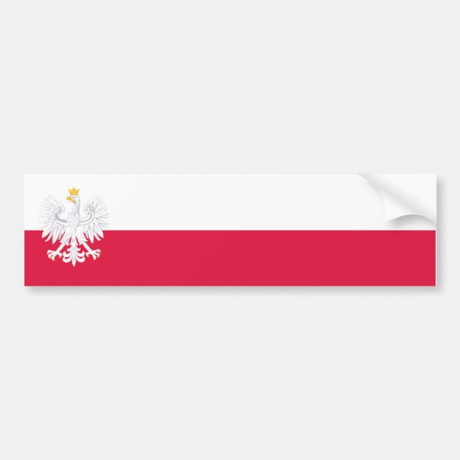 Polen Fahne/Flagge Autoaufkleber Bildekal (Framsidan)