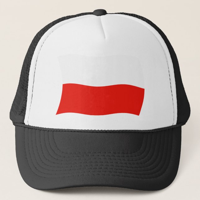 Polen Flagg Hatt Truckerkeps (Framsida)