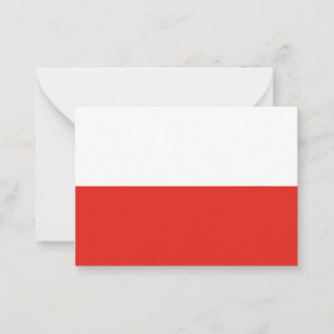 Polen flagga anteckningskort