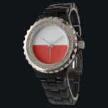 Polen flagga armbandsur<br><div class="desc">En idealisk gåva till alla dem som är patriotiska i land!</div>