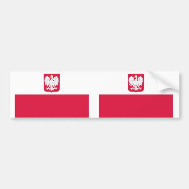 Polen flagga bildekal (Framsidan)