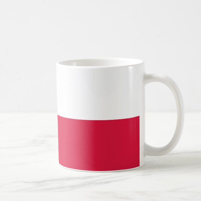 Polen Flagga Ceramic Coffee Mugg (Höger)