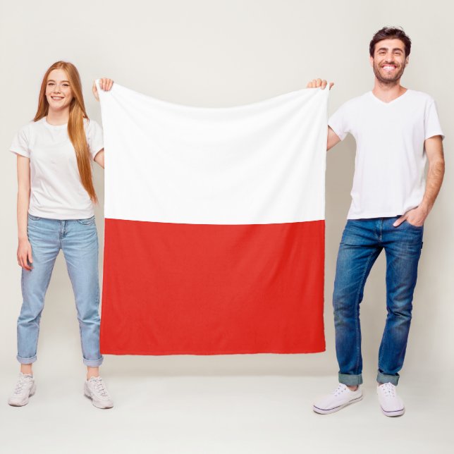 Polen flagga fleecefilt (På plats)