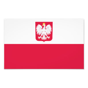Polen Flagga Fototryck