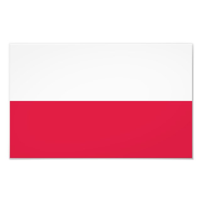 Polen Flagga Fototryck (Framsidan)