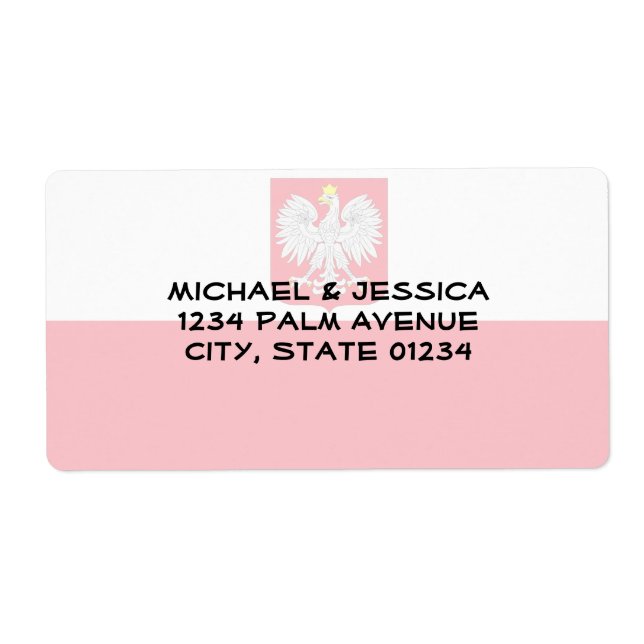 Polen Flagga Fraktsedel (Framsidan)