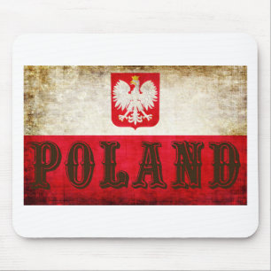 Polen Flagga Grunge Musmatta