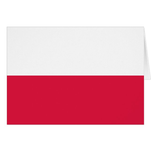Polen Flagga Hälsningskort (Framsidan Horizontal)