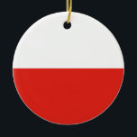 Polen flagga julgransprydnad keramik<br><div class="desc">En idealisk gåva till alla dem som är patriotiska i land!</div>