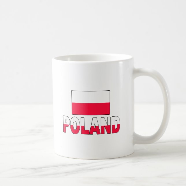 Polen flagga kaffemugg (Höger)