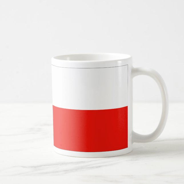 Polen flagga kaffemugg (Höger)