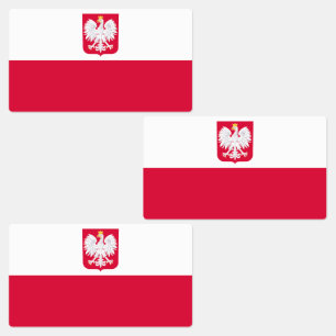 Polen Flagga Klistermärke