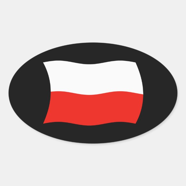 Polen Flagga Klistermärke (Framsida)