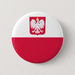 Polen Flagga Knapp