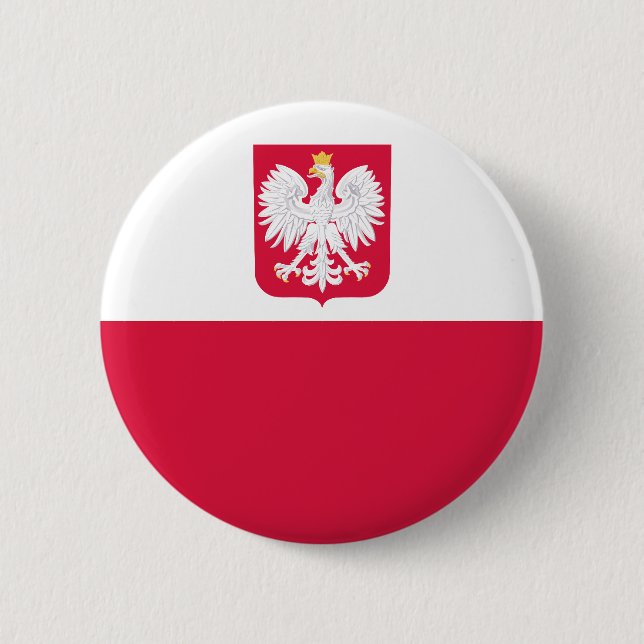 Polen Flagga Knapp (Framsida)