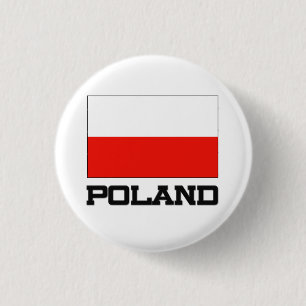 Polen flagga knapp