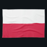 Polen Flagga Kökshandduk<br><div class="desc">Polens patriotiska flagga.</div>