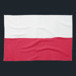 Polen Flagga Kökshandduk<br><div class="desc">Polens patriotiska flagga.</div>
