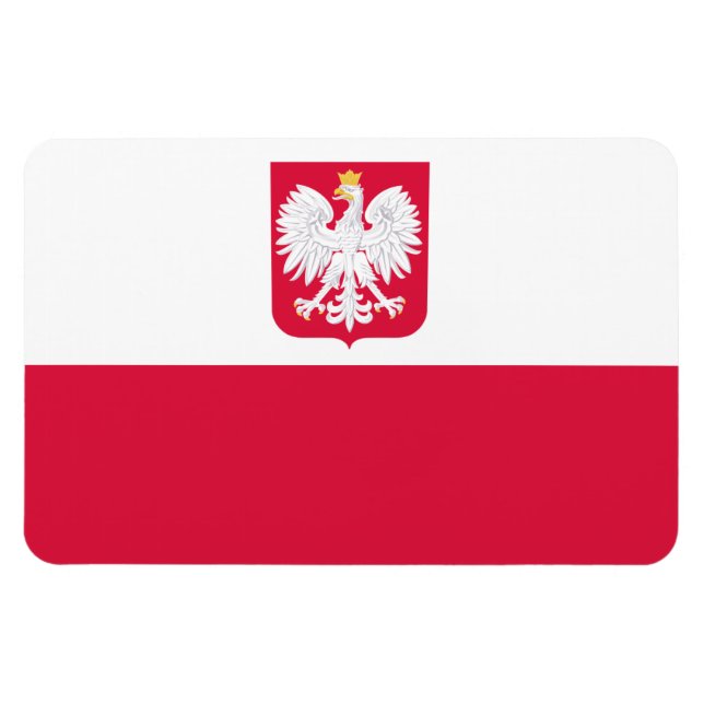Polen Flagga Magnet (Horisontell)