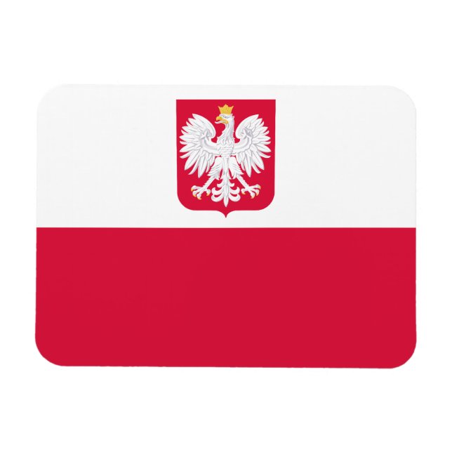 Polen Flagga Magnet (Horisontell)