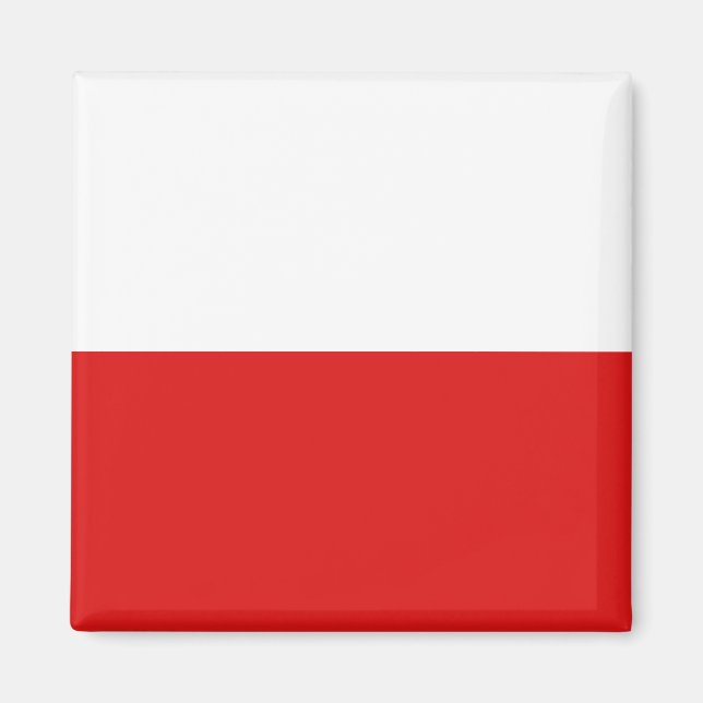 Polen Flagga Magnet (Framsidan)