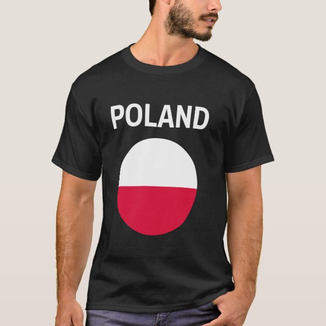 Polen Flagga Modern T Shirt (Framsida)