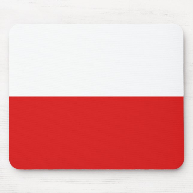 Polen Flagga Mousepad Musmatta (Framsidan)