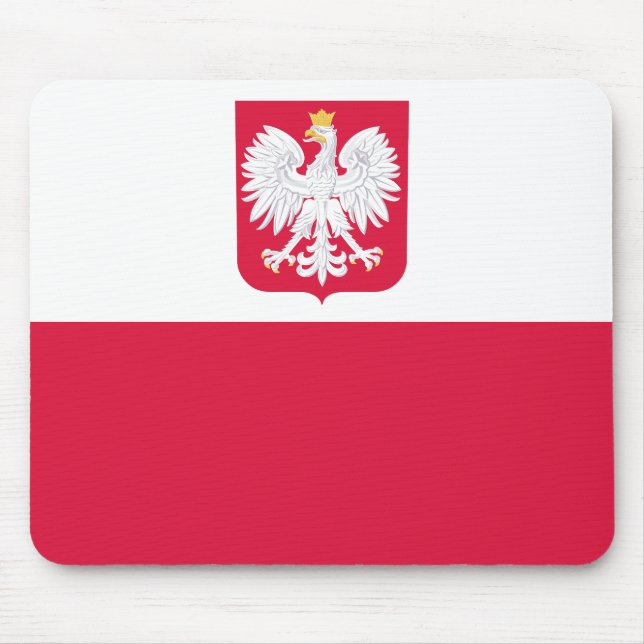 Polen Flagga Musmatta (Framsidan)