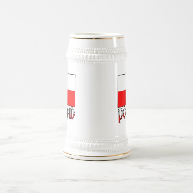 Polen Flagga & Namn Sejdel (Center)