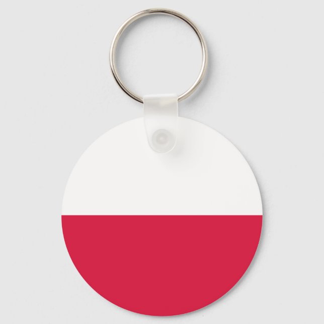 Polen Flagga Nyckelring (Framsida)