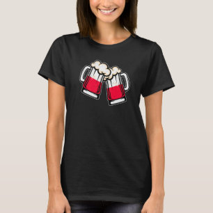 Polen Flagga Ölmugg Cool Polsk Öl T Shirt