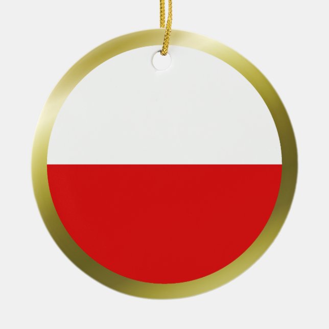 Polen Flagga Ornament (Framsidan)
