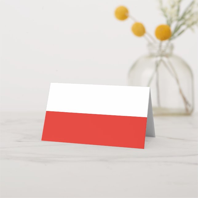 Polen flagga placeringskort (Framsida)