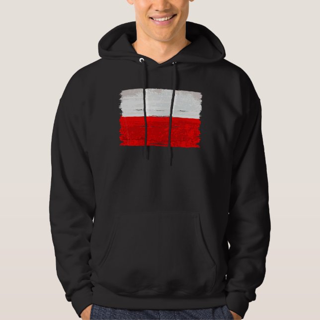 Polen Flagga Polen Hoodie (Framsida)