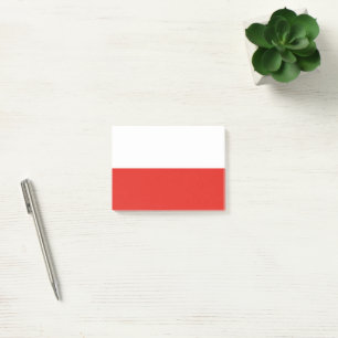 Polen flagga post-it block