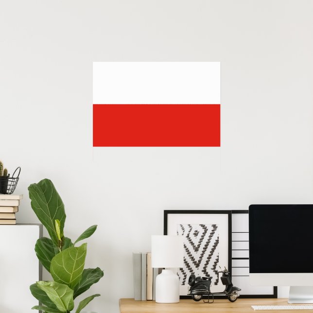 Polen flagga poster (Hemmakontoret)