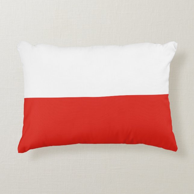 Polen flagga prydnadskudde (Framsidan)