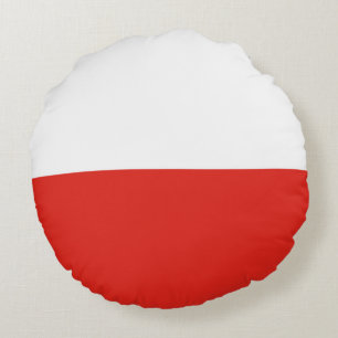 Polen flagga rund kudde