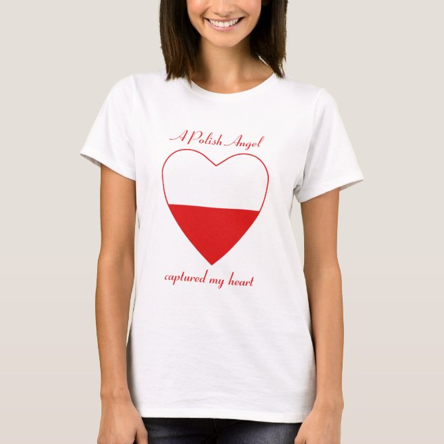 Polen Flagga Sötis T-Shirt (Framsida)