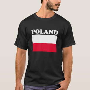 Polen Flagga Stolthet Arv Polska Rötter Polsk Vit T Shirt
